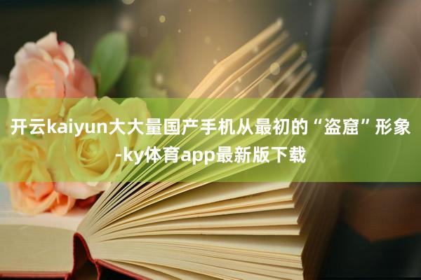 开云kaiyun大大量国产手机从最初的“盗窟”形象-ky体育app最新版下载